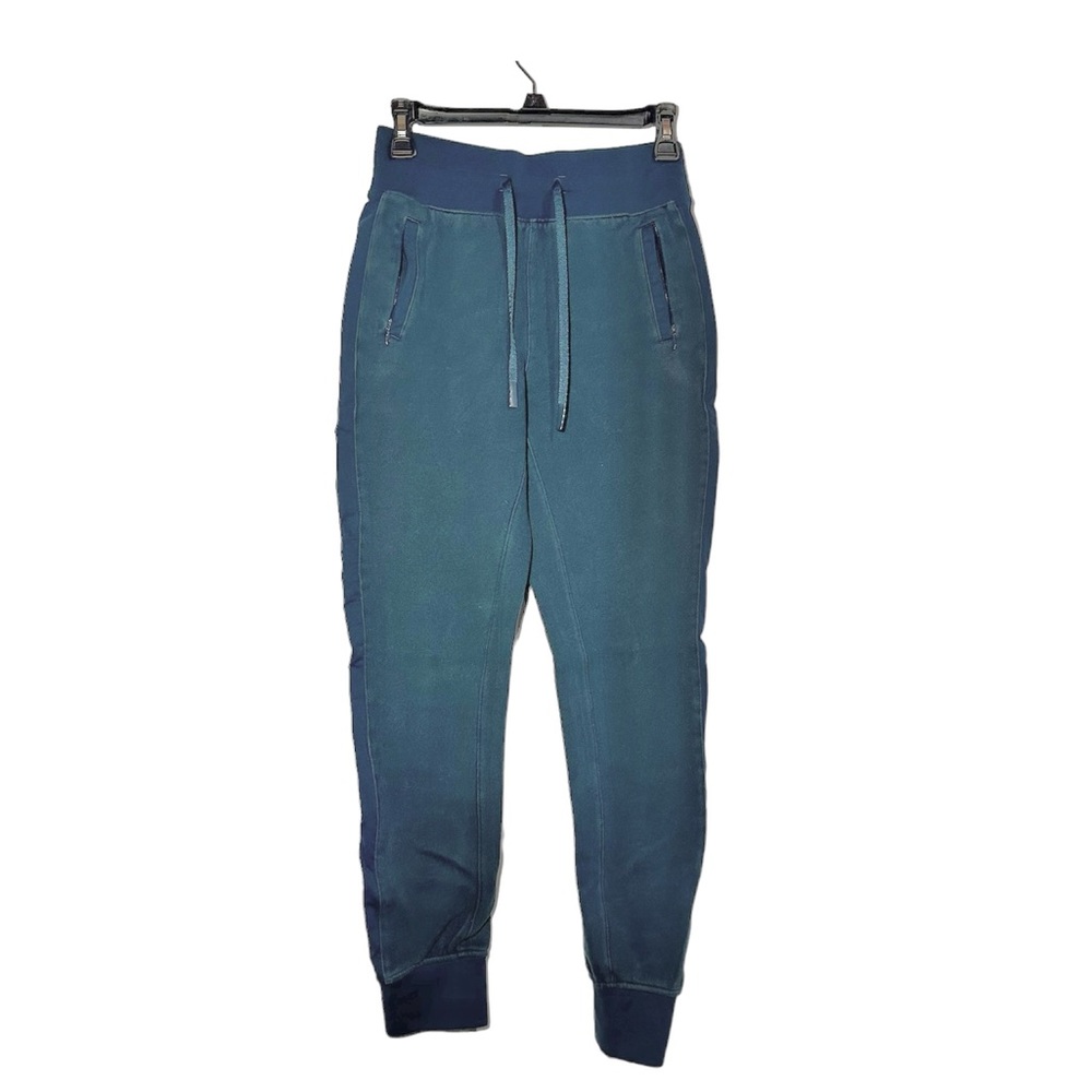 Lululemon Get Going Joggers Womens Sweatpants Submarine Teal Cotton Terry Size 2